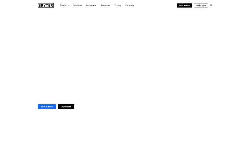 Homepage of BRYTER