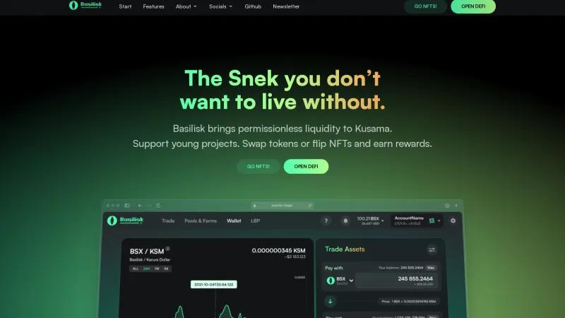 Homepage of Basilisk