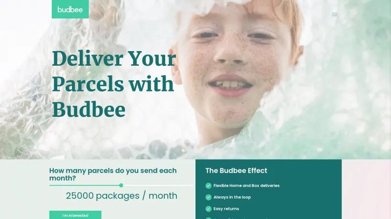 Homepage of Budbee