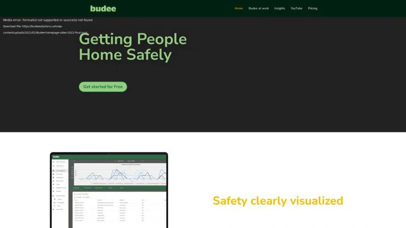 Homepage of Budee