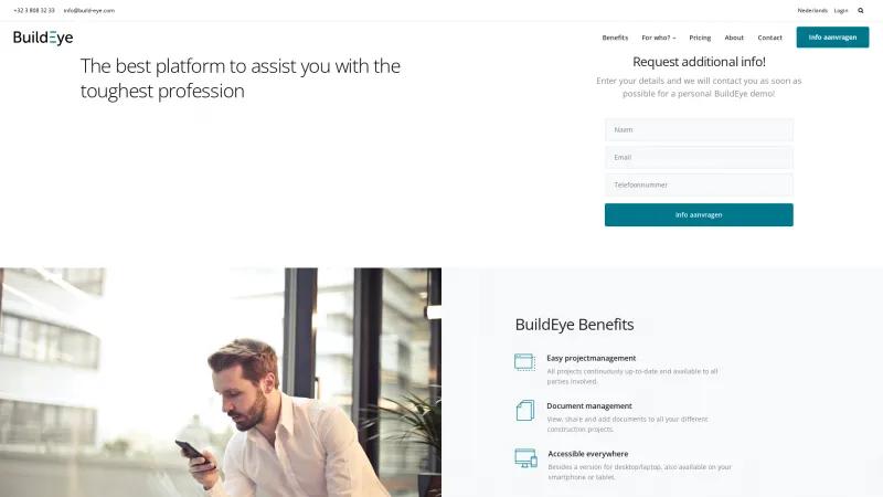 Homepage of BuildEye