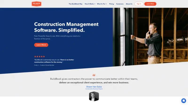 Homepage of BuildBook