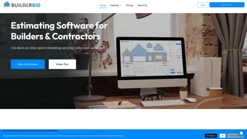 Homepage of BuilderBid