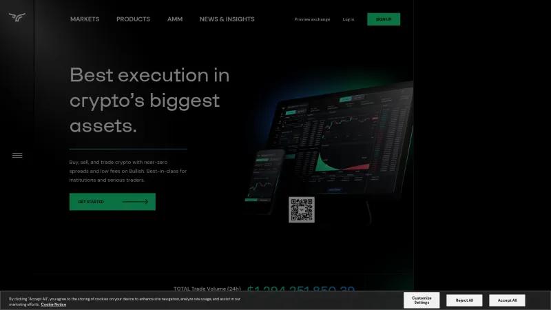 Homepage of Bullish