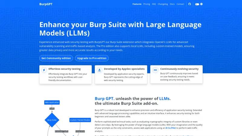 Homepage of BurpGPT