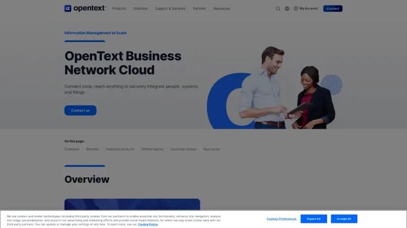 Homepage of OpenText Alloy