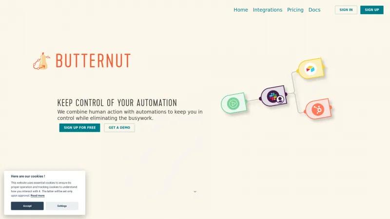 Homepage of Butternut