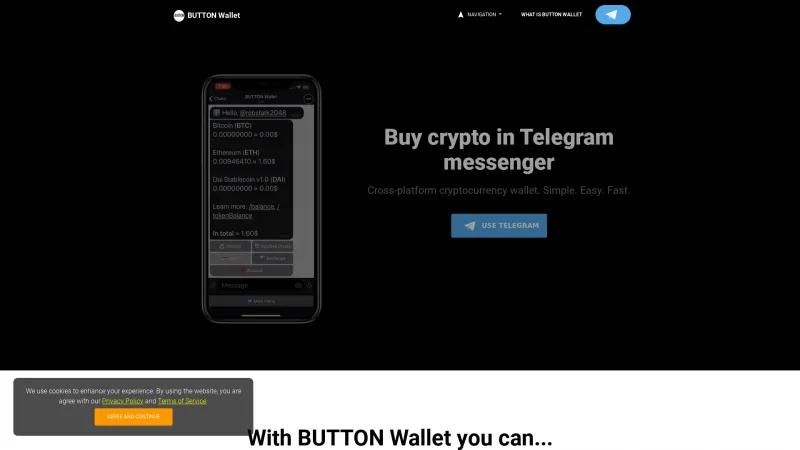 Homepage of BUTTON Wallet