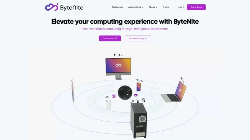 Homepage of ByteNite