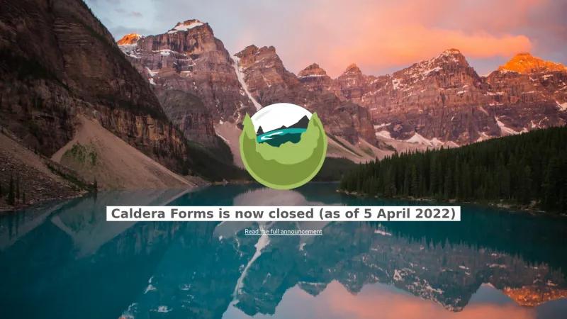 Homepage of Caldera Forms