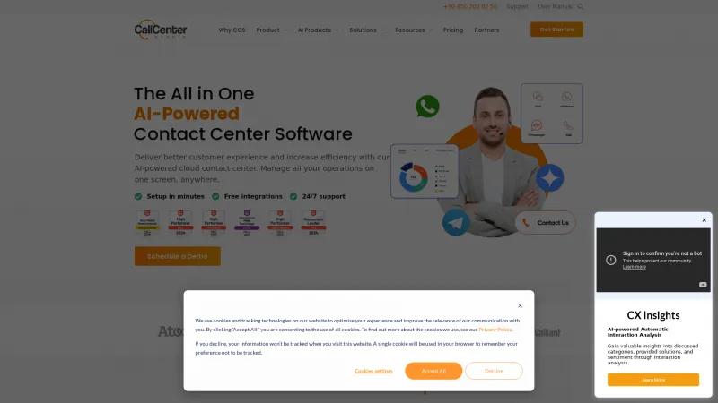 Homepage of Call Center Studio