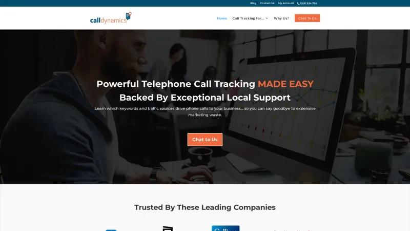 Homepage of Call Dynamics