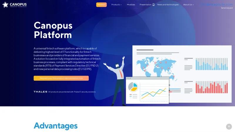 Homepage of Canopus EpaySuite