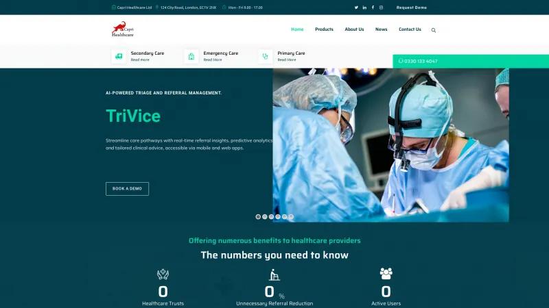 Homepage of TriVice