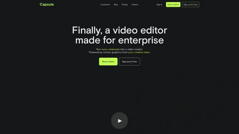 Homepage of Capsule