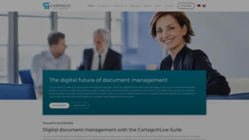 Homepage of Cartago®Live