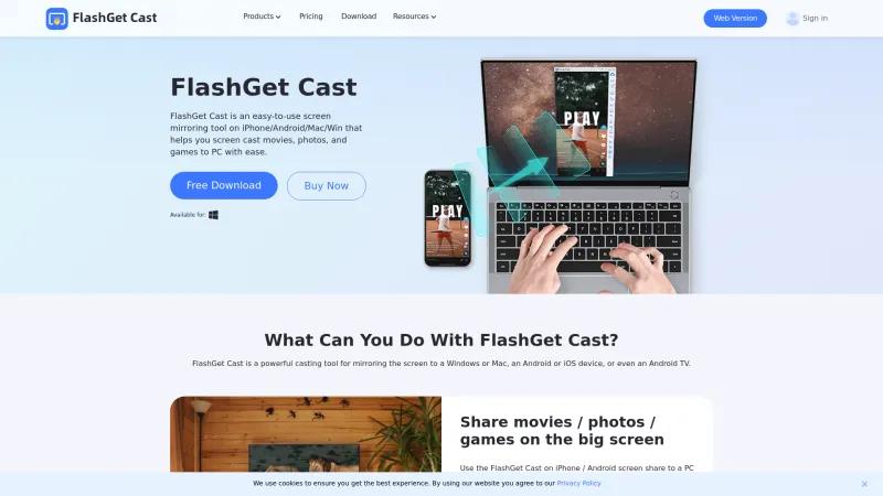 Homepage of FlashGet Cast