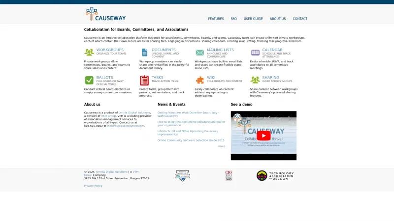 Homepage of Causeway