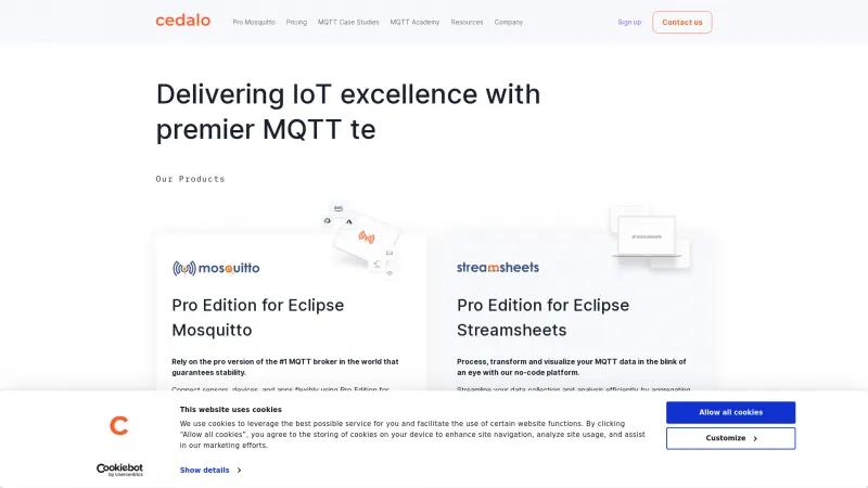 Homepage of Pro Edition for Eclipse Mosquitto