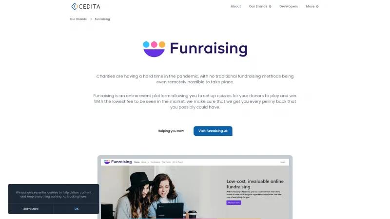 Homepage of Funraising