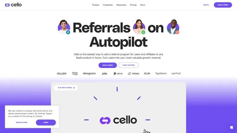 Homepage of Cello