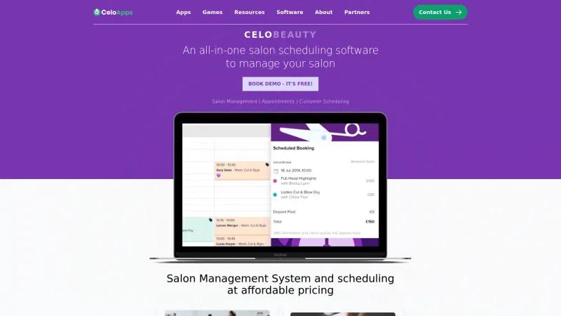 Homepage of CeloBeauty