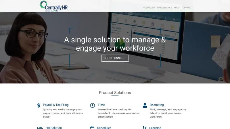 Homepage of Centrally HR