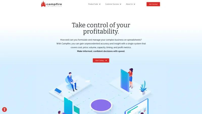 Homepage of Campfire