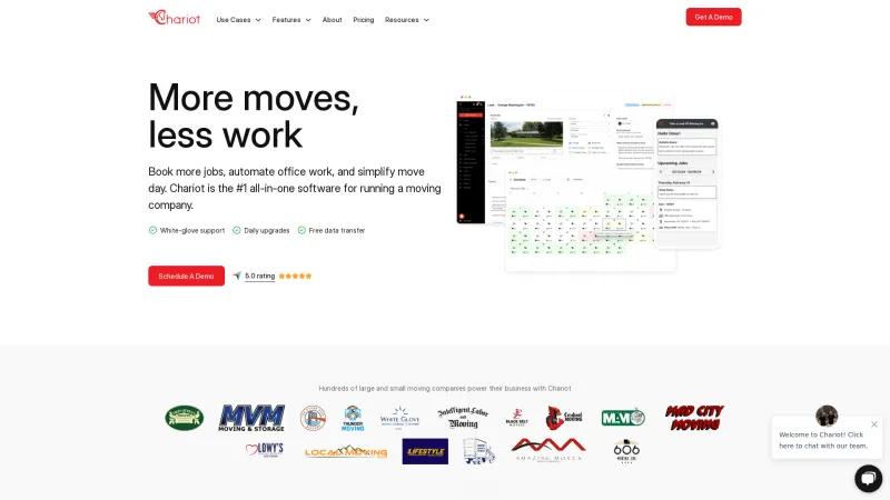 Homepage of Chariot