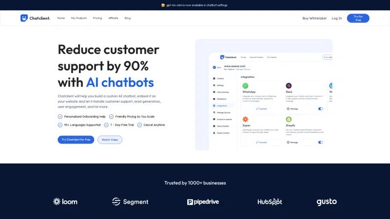 Homepage of Chatclient