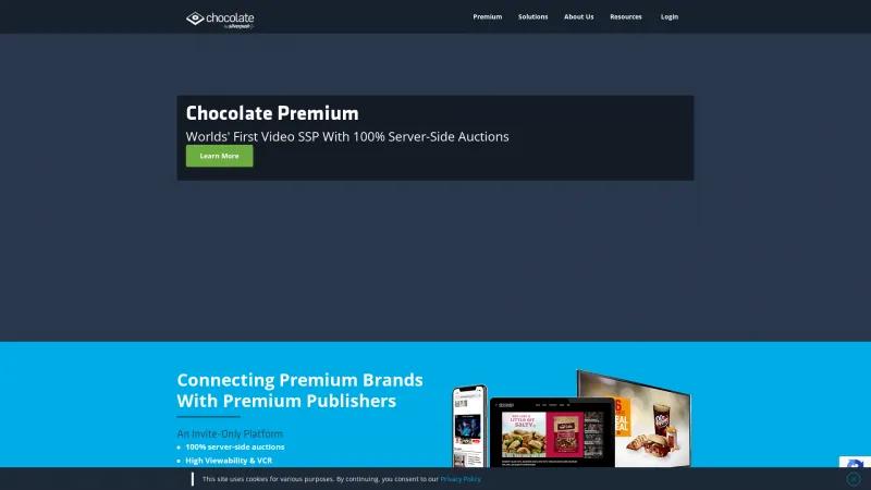 Homepage of Chocolate Platform