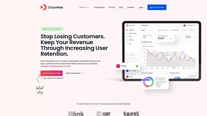 Homepage of Churnfree