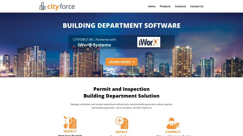 Homepage of CityForce