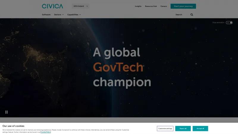 Homepage of Civica Employee Relations