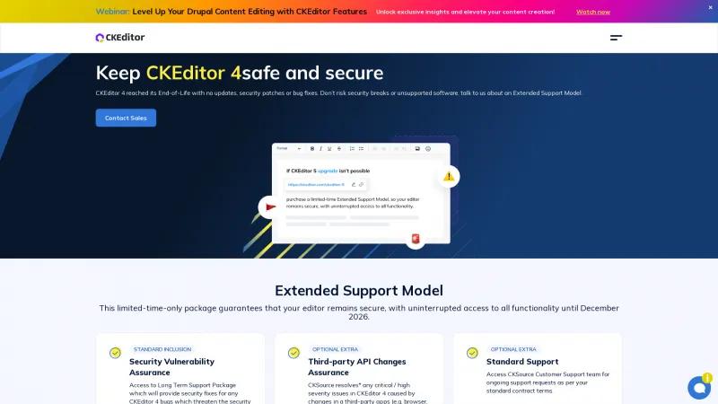 Homepage of CKEditor 4