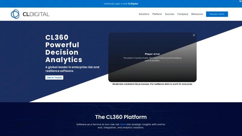 Homepage of CL360