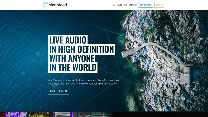 Homepage of Cleanfeed