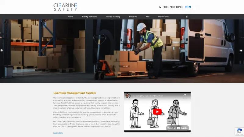 Homepage of Clearline Safety LMS