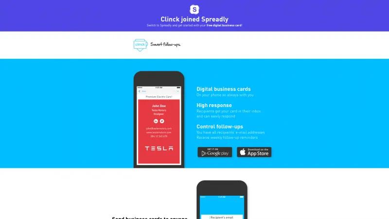 Homepage of Clinck