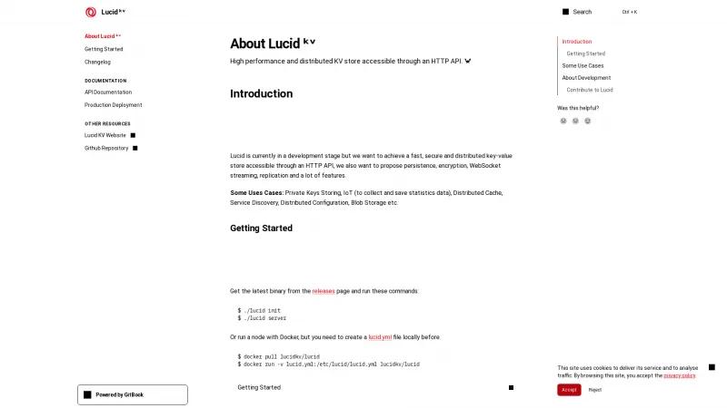 Homepage of Lucid KV