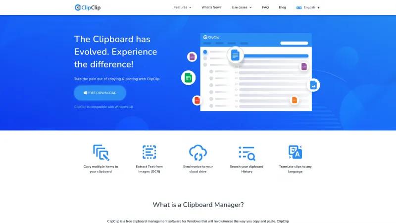 Homepage of ClipClip