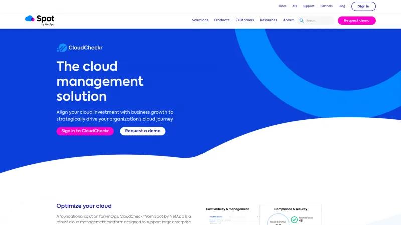 Homepage of CloudCheckr