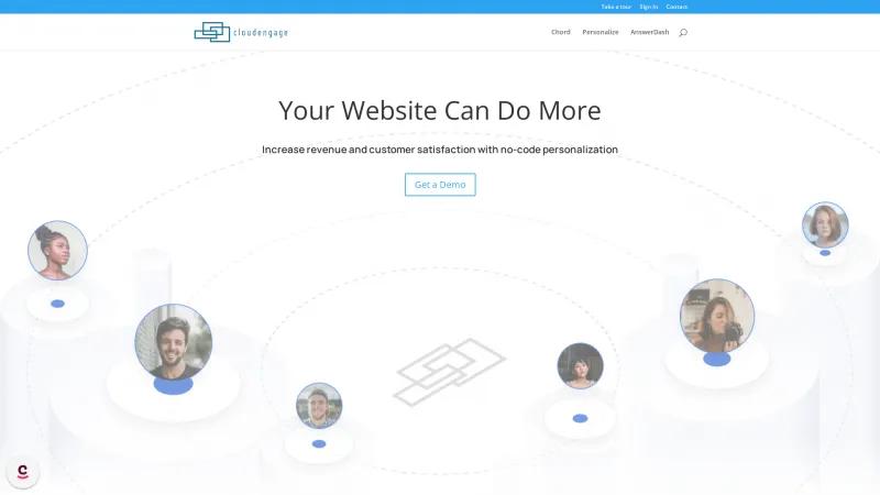 Homepage of CloudEngage