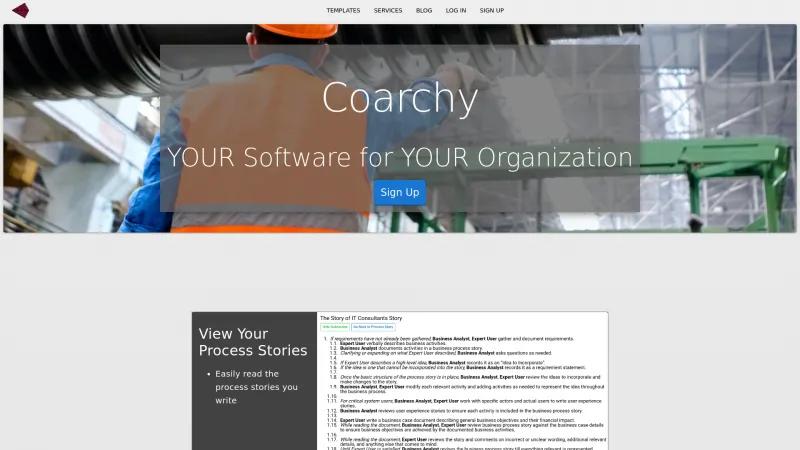 Homepage of Coarchy