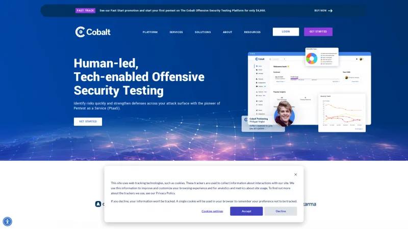 Homepage of Cobalt