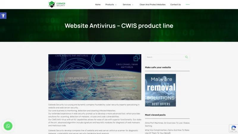 Homepage of CWIS Antivirus Scanner