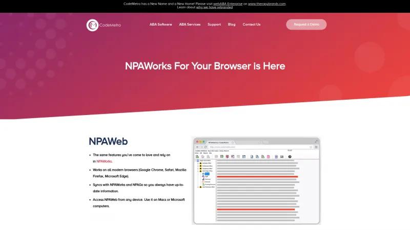 Homepage of NPAWorks