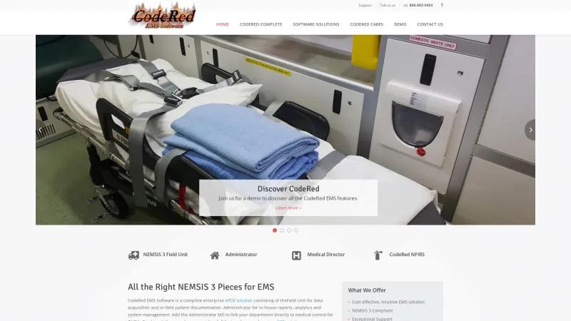 Homepage of CodeRed EMS