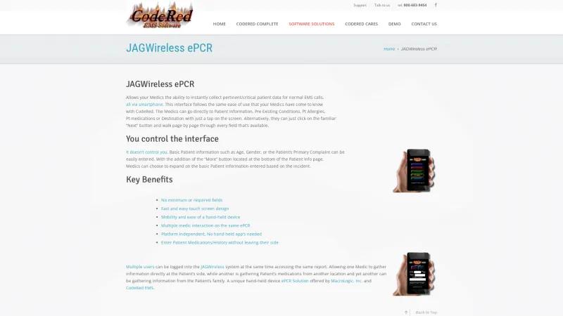 Homepage of JAGWireless ePCR