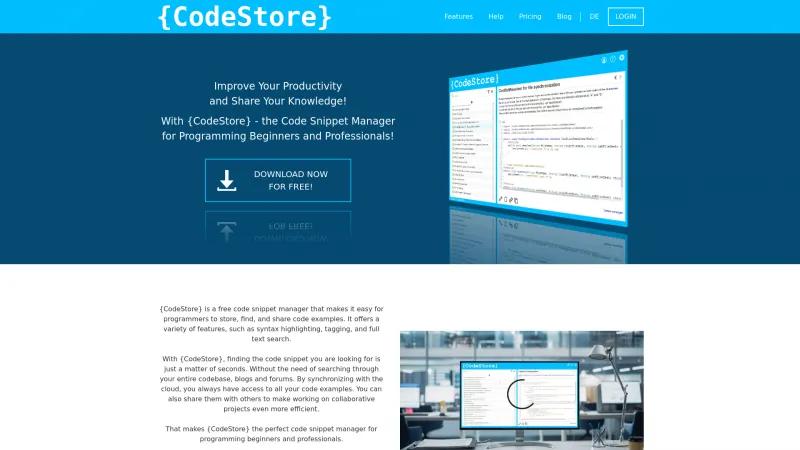 Homepage of {CodeStore}